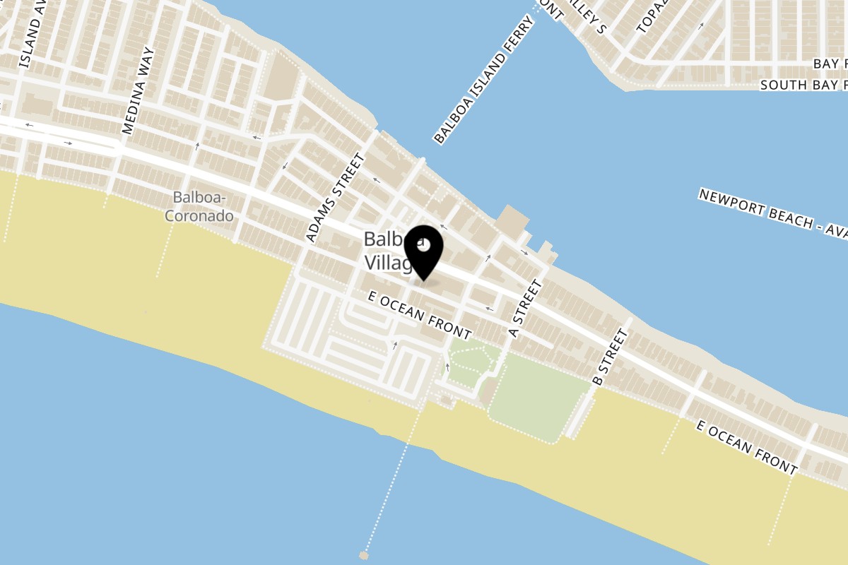 Map showing the location of Great Mex Grill Newport Beach on 703 E Balboa Blvd in Newport Beach